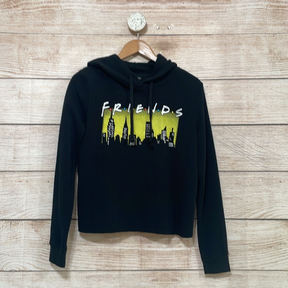 Woman’s Friends L Black Friends Pullover Hooded Sweatshirt